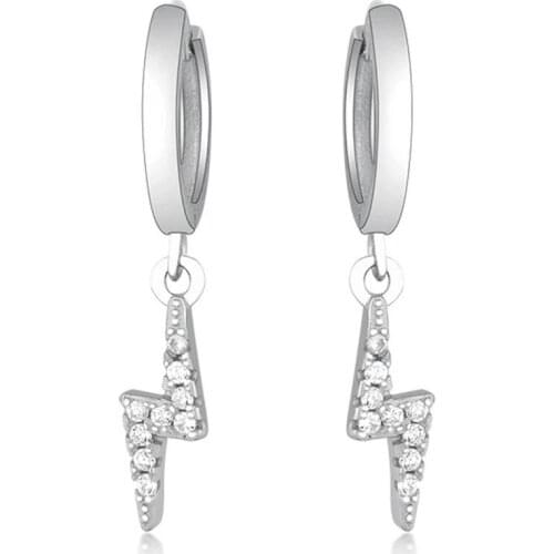 925 Sterling Silver Multi Dangle Hoops Crystal Thin Huggies With Charm Loops Circle Clips Earrings Jewelry For Women