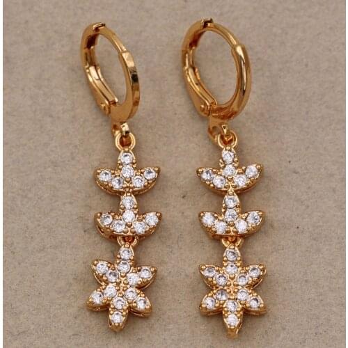 Bohemia Dangle drop earrings for womens water drop white stone Jewelry earrings for Party Wedding Valentines Day Accessories