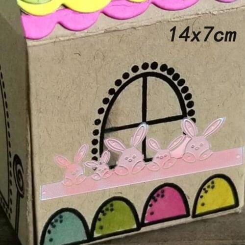 Animal DIY five rabbit metal cutting dies cute knife molds for scrapbooking album stencil template dies mold