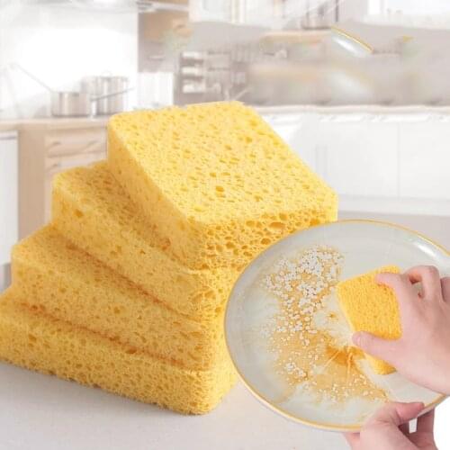 1PC Wood Pulp Kitchen Cleaning Sponge Pan Pot Dish Cleaning Scrub Sponges for Dishwashing Kitchen Bathroom Accessories