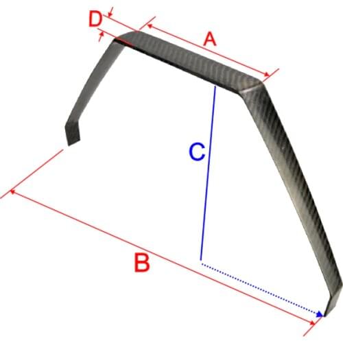 1pcs Gas Carbon Fiber Laning Gear For RC Airplane Fixed Wing Yak Series Sbach Yak 26cc 50cc 80cc 100cc