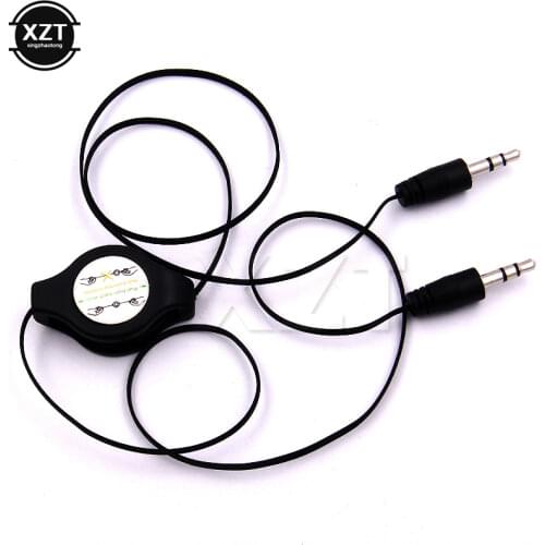 10pcs/Lot Hot Selling 1pcs 3.5mm RETRACTABLE AUXILIARY CABLE CORD Car audio cable for mobile Computer Audio cable MP3 line