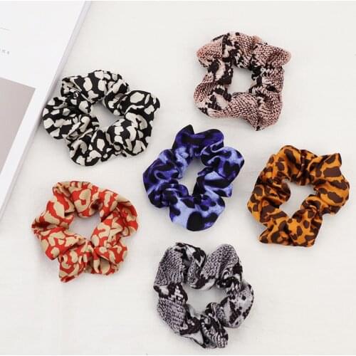 10PCS New Leopard Elastic Hair Band Super Hot Ponytail Accessories Girls Hair Ring Headwear Hair Rope Fashion Female Scrunchie