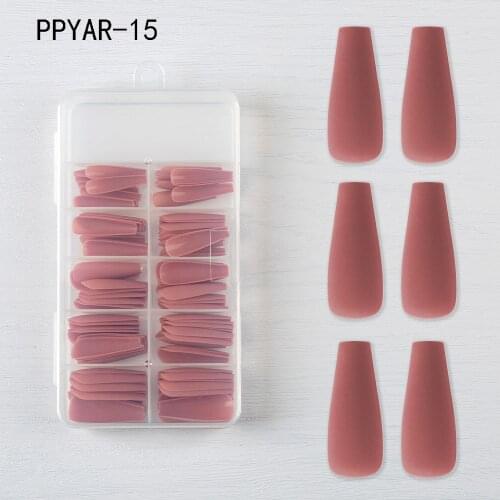 100pcs Professional Matte Colorful False Nail Tips Full Cover Fake Nails Long Ballerina Nail Art Tips DIY Manicure Decor Tools