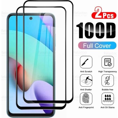 2pcs For Xiaomi Redmi 10 Glass Full Cover Tempered Glass On Xiomi Redmi10 Redme Readmi Radmi 10 Screen Protector Protective Film