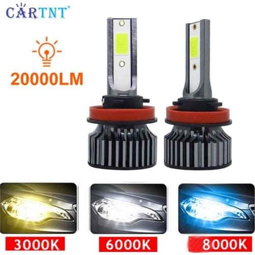 2Pcs H7 H3 H11 H1 Led Bulb H4 H8 HB3 9005 HB4 9006 Car Headlight Bulbs 150W 16000LM 3000K Car Lights Automobiles 12V Lamp 6000K