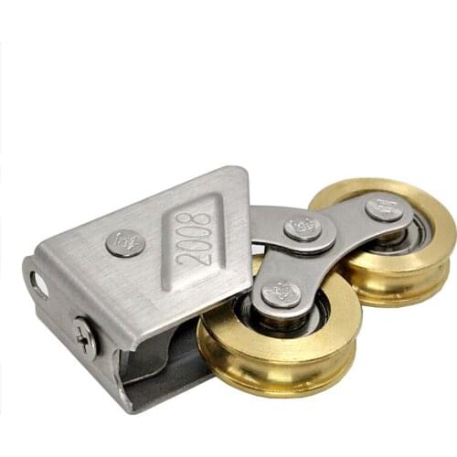 2008-Type Sliding Door Plastic Steel Window Pulley Aluminum Alloy Brass Wheel Muted Roller House Hardware
