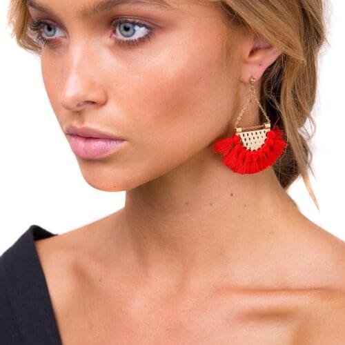 2020 New Fashion Big Sector Tassel Earrings For Women Indian Ethnic Wedding Charm Long Earrings Jewelry Elegant Fringe Earring