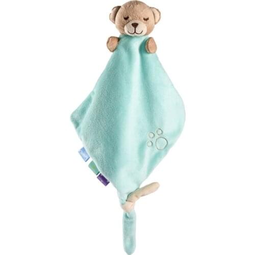 24BE Baby Soother Appease Towel Cute Animal Doll Bib Saliva Towel Infant Sleeping Toy
