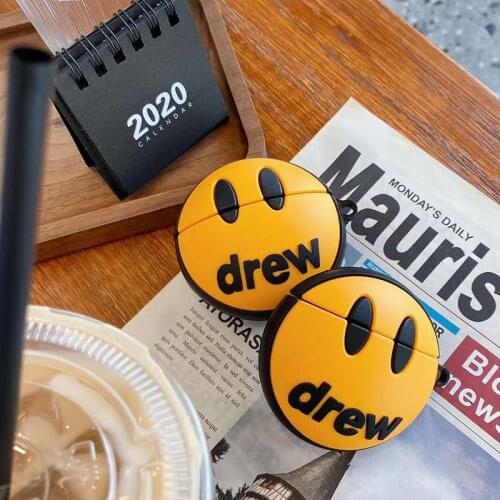 3D Cool Luxury Smiley Headphone Case For AirPods 1 2 Silicone Wireless Bluetooth Earphone Protective Cover For Airpods Pro Funda