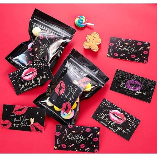 50pcs/set Thank You for Supporting My Small Business Cards Thanks Greeting Cards