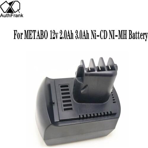 NEW 12v 2.0Ah 3.0Ah Ni-CD NI-MH Replace power tool batteries for METABO 6.02151.50 BZ12SP BZ 12 SP, SSP 12, ULA9.6-18