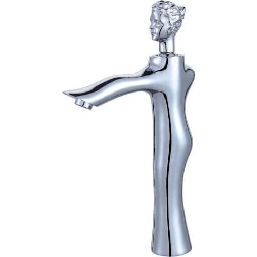 Free ship New arrival single hole Chrome Bathroom Sink Beauty Faucet Mixer Vessel Tap tall