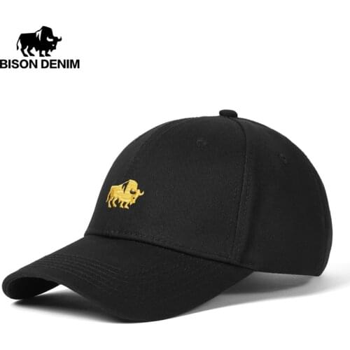 BISON DENIM Unisex Fashion Sport Baseball Caps Cotton High Quality Breathable Spring Summer Hat for Men Women Hip Hop Cap M9526
