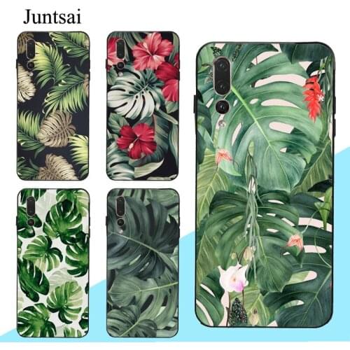 Monstera Flower Tropical Green Leaves Case For Huawei P30 P40 Pro P10 P20 Lite Mate 10 20 30 Lite P Smart 2019 Z