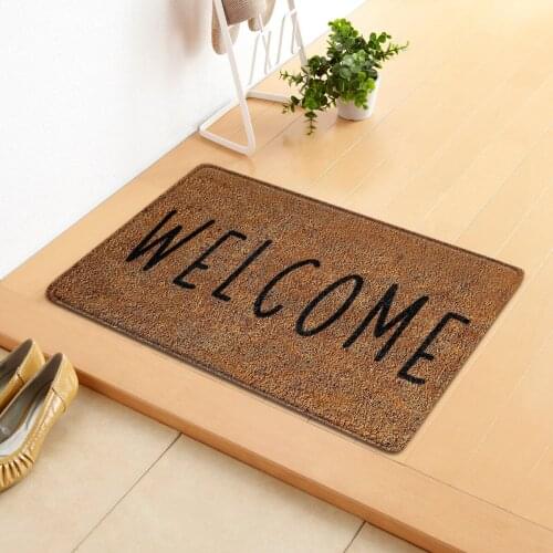 Home Decorative Doormat Entrance Doormat Indoor Area Rug Soft Flannel Fabric Home kitchen Anti-Slip Floor Mat Family Carpet