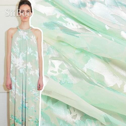 American style elegant floral burnout fabric floral jacquard brocade silk fabric for dress telas tecidos free shipping SP4019