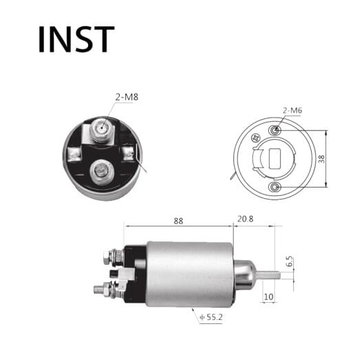 ELECTROMAGNETIC SWTICH SOLENOID FOR 24V 3.2KW ME700984 M372X11171 1526 3612045100 3612048100 M371X10171