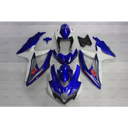 GSXR 600 2008 - 2010 K8 Plastic Fairings GSX R 600 08 09 Motorcycle Fairing GSX-R750 08 09 Blue White Fairing Kits