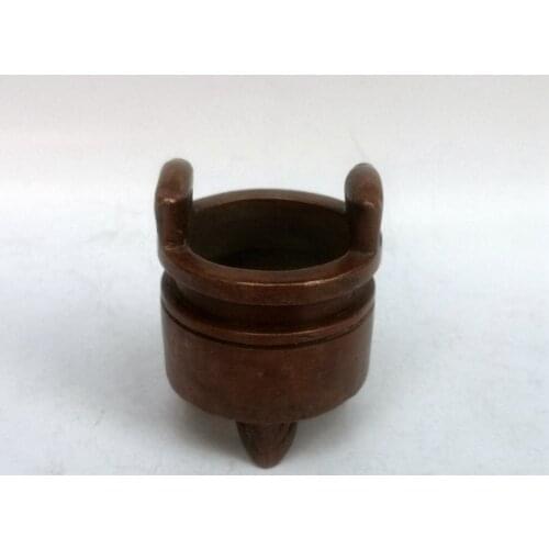 YIZHU CULTUER ART Collection Old China Bronze Carving Smoked Incense Burner Family Decoration