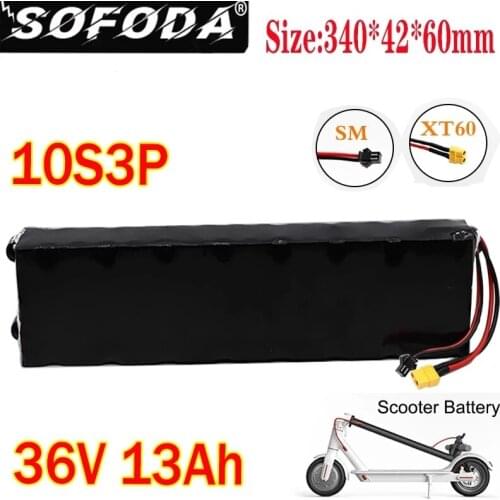 36V 13Ah 18650 lithium battery pack 10S3P 13000mah 250W-500W Same port 42V Electric Scooter M365 ebike Power Battery with BMS