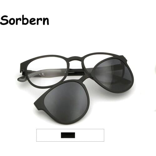 Ultem Plastic Titanium Women Optical Frame With Clip On Sunglasses Men Polarized Round Eyeglasses Eyewear Frames Uv400