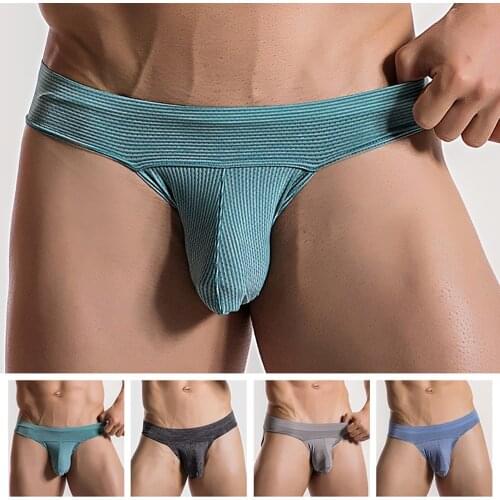 New Sexy Men Breathable U Convex Bulge Pouch T-Back Thong Briefs Low Rise Underwear Bikini Briefs Gay