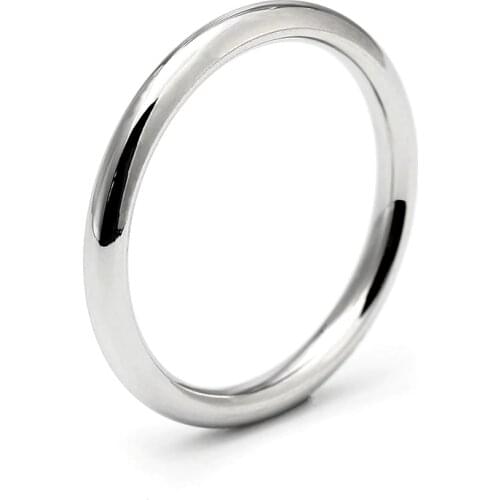 MANGOSKY 2.5mm Silver Stainless Steel Ring For Man and Women