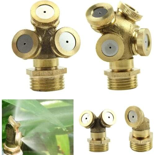 Misting Sprinkler Head 1/2/3/4 Head 1/2" Misting Nozzle Garden Sprinkler Agricultural Irrigation Mist Spray Nozzle A1