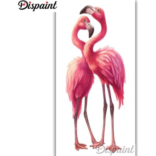 Dispaint Full Square/Round Drill 5D DIY Diamond Painting "Animal flamingo" 3D Embroidery Cross Stitch 5D Decor Gift A25387
