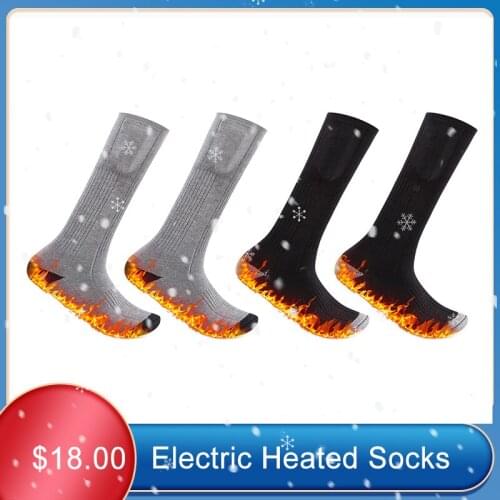 Winter Outdoor Sport Electric Heated Socks Rechargeable Battery Adjustable Warmer Socks For Women Cycling Skiing Thermal Socks