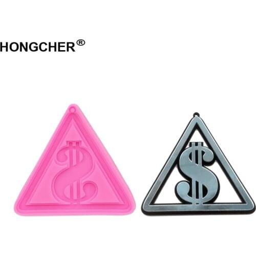 New geometric figure dollar sign fashion necklace pendant silicone mold cake dessert decoration mould earring epoxy resin mold