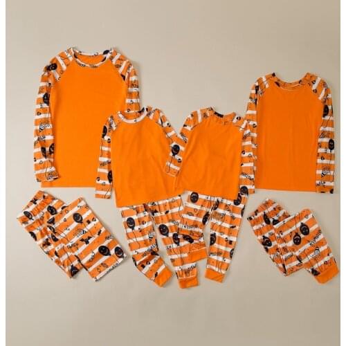 Family Halloween Pajamas Cartoon Mommy and Me Clothes Set Mother Father Kids New Year Clothes Family Pajamas Homewear