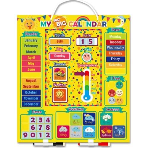 Weather Calendar Magnetic Board Development Wisdom Learning Enlightenment Children Toys