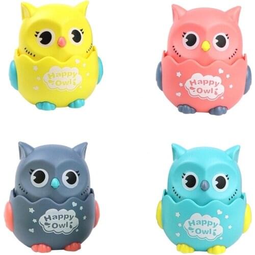 Press Mechanical Sliding Toy Type Of Owl Inertial Childrens Return Force Pull Back Car Vehicles Kids Gifts