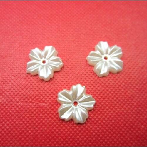 Sale!72Pcs13mm Five-Flower Imitation Pearls Half Round Flatback Beads Wedding Cards Embellishments DIY Decoration