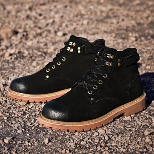 Sale winter footwear boot boots autumn shoe botas 2020 man sport work spring and vintage causal high mens sneakers bona outdoor