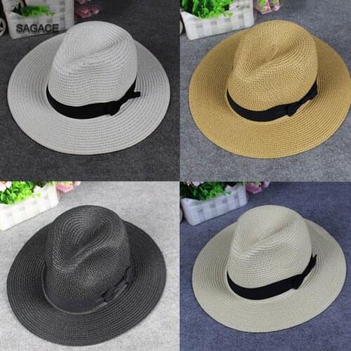 SAGACE Summer Sun Hats For women man Panama Hat straw beach hat fashion UV sun Peotection travel cap For Women Beach Cap A310