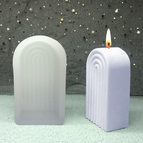 Rainbow Candle Silicone Mold Striped Candle U-shaped Candle Making Scented Candle Simple Candle Design Mold