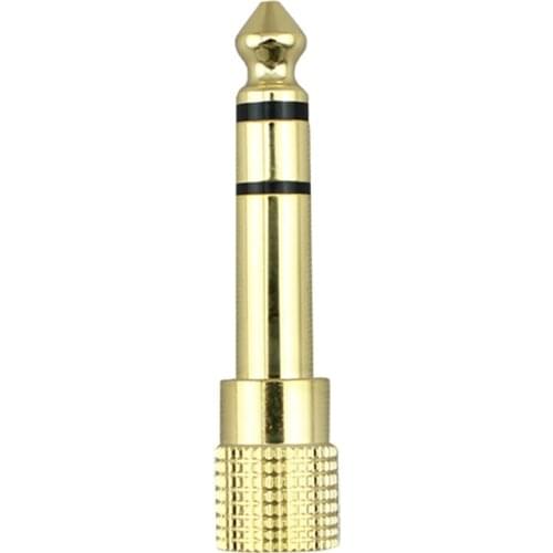 Stereo Audio Adapter, Gold-Plated Copper Headphone Adapter, 6.35mm(1/4 inch) Male to 3.5mm (1/8 inch) Female Headphone Jack Plug