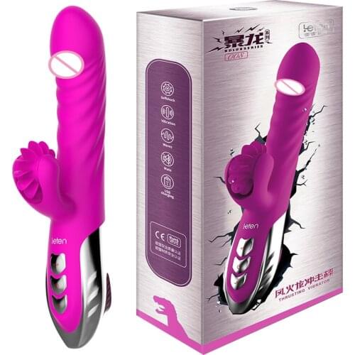 Intelligent Heating Dildos Vibrator Sex Toys for Woman Licking Tongue Nipple Clitoris G Spot Vibrating Massager Masturbator