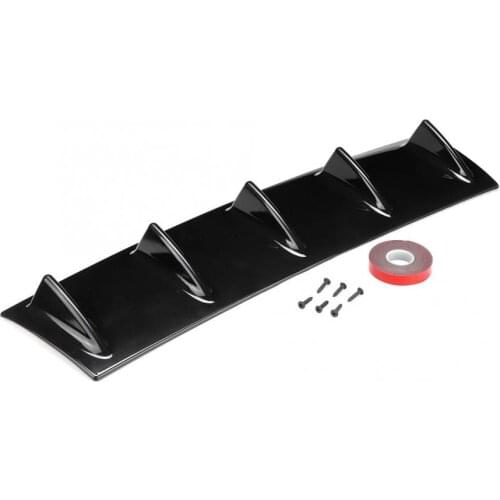 Universal Rear Bumper Spoiler Shark Fin Deflector Lip Diffuser 5 Teeth car bumper