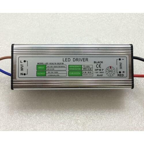 Waterproof 10-18W LED Driver Light Power Supply 100-265V 300mA DC54-130V IP67 for led downlight, free shipping