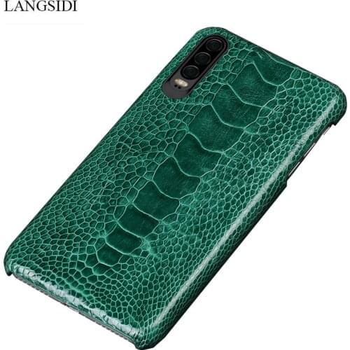 Natural Ostrich Leather high-end leather phone case for Huawei p30 Lite p30 Pro p20 pro p20 Honor 9X fall protection sleeve