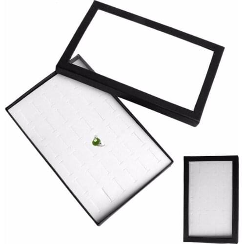 36 Ring Jewellery Display Storage Box Tray Show Case Organiser Earring Holder