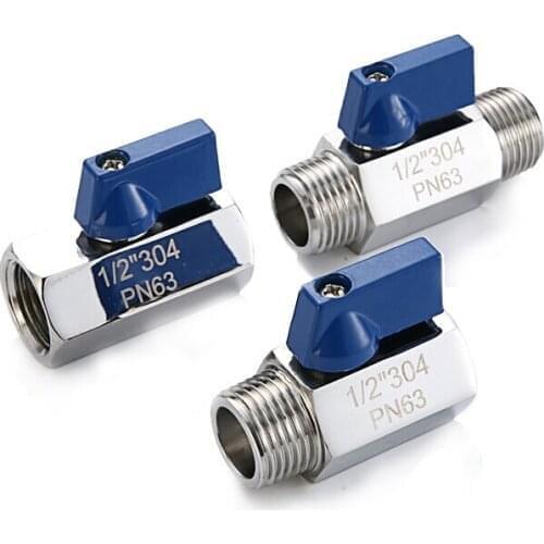 1/8" 1/4" 3/8" 1/2" 3/4" 1" BSP Female Male Stainless Steel For Water Oil Air 2 Way Ball Valve High Pressure