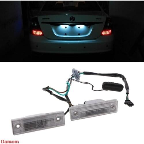 1 Pair Rear Back License Plate Light With Trunk Switch Button For Cruze Chevrolet