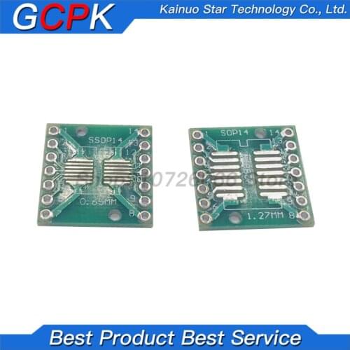 10PCS TSSOP14 SSOP14 SOP-14 SOP14 to DIP14 PCB Transfer Board DIP Pin Board Pitch Adapter