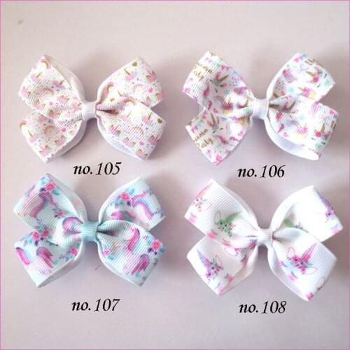 1000 BLESSING Good Girl 2.75" Angel Hair Bow Clip Unicorn Accessories Wholesale