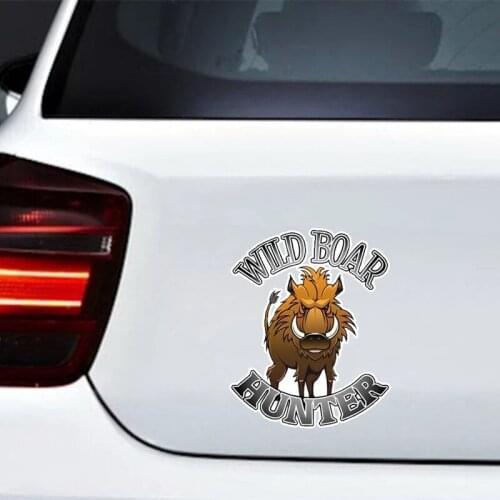 11.7*9.6CM 3D WILD BOAR HUNTER PVC Car Styling Cartoon Motorcycle Body Decal Computer Sticker